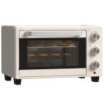 Mini Forno Elétrico 21L 1400W com Temporizador até 60min e Temperatura Ajustável até 230℃ 46x38,5x29 cm Creme e Prata