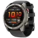 Smartwatch Fenix 8 Pro 51mm AMOLED (Cinzento Titânio Safira c/ Bracelete Preta em Silicone) - GARMIN