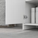 Móvel para Lavatório Pousar Moderno com Prateleira Anti - Tombo Carga 40 kg 60x30x60 cm Branco
