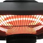 Aquecedor de Teto com Controlo Remoto 1000/2000W 43x43x25 cm