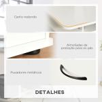 Mesa de Computador com Prateleiras 2 Gavetas Bandeja de Teclado e Suporte para Monitor e CPU 120x55x85 cm Branco