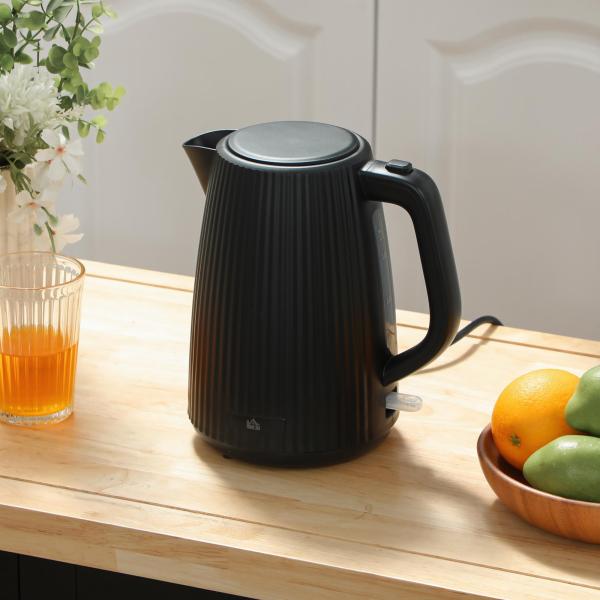Fervedor Elétrico 1,7L 2200W com Filtro Antical Removível Desligamento Automático Base Giratória 360° Preto