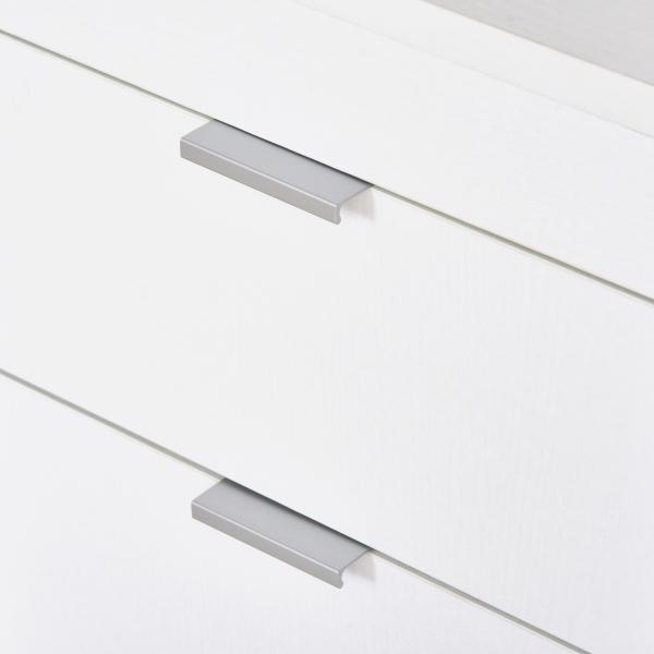 Mesa de Computador com Gaveta Armário Pés em Forma Retangular112,5x50x75,5 cm Branco e Madeira