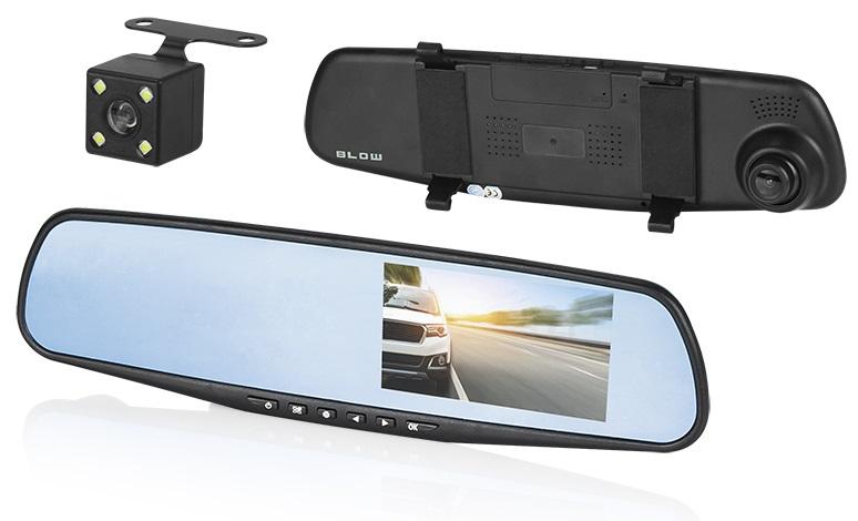Espelho Retrovisor c/ Dupla Camara BLACKBOX DVR F600 - BLOW