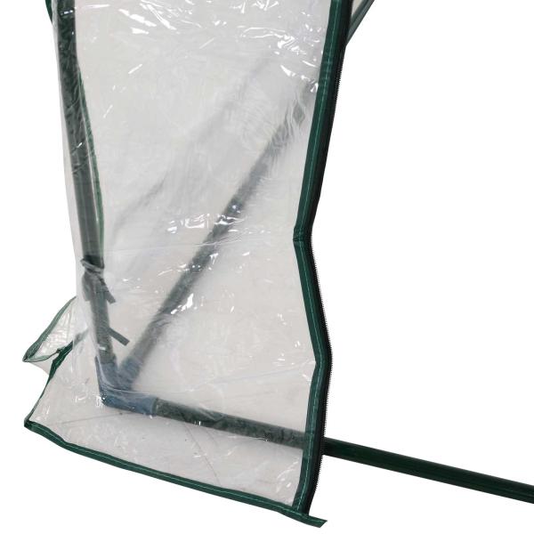 Estufa transparente para jardim ou terraço para cultivo de plantas e flores com porta zip 250x100x80cm PVC