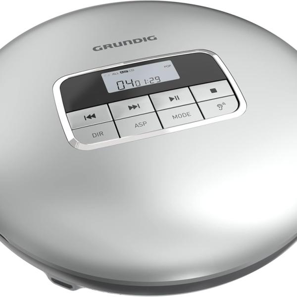 Leitor de CDs Portátil GCP1020 (Prateado) - GRUNDIG