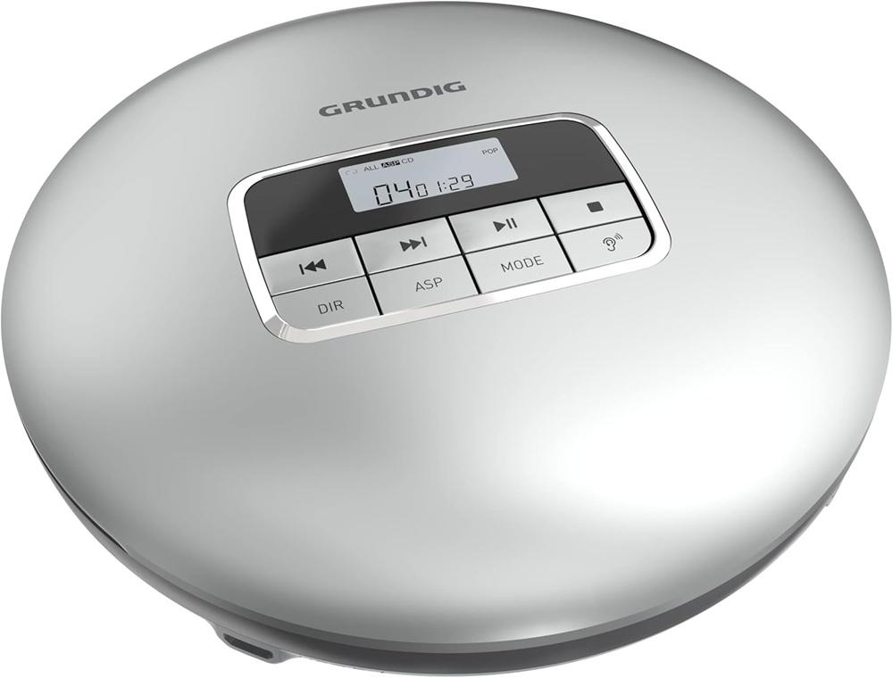 Leitor de CDs Portátil GCP1020 (Prateado) - GRUNDIG