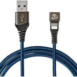 Cabo USB - A Macho - Apple Lightning 8 - Pinos Macho Preto/Azul (1m) - NEDIS