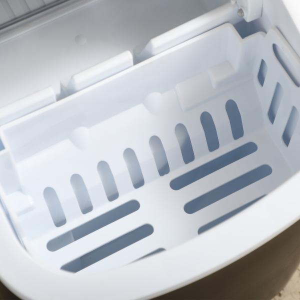 Máquina de Fazer Gelo Silenciosa 12 kg em 24 Horas 9 Cubos em 6 - 12 Minutos Depósito de Água 1,3 L 22,2x29,4x29 cm Preto