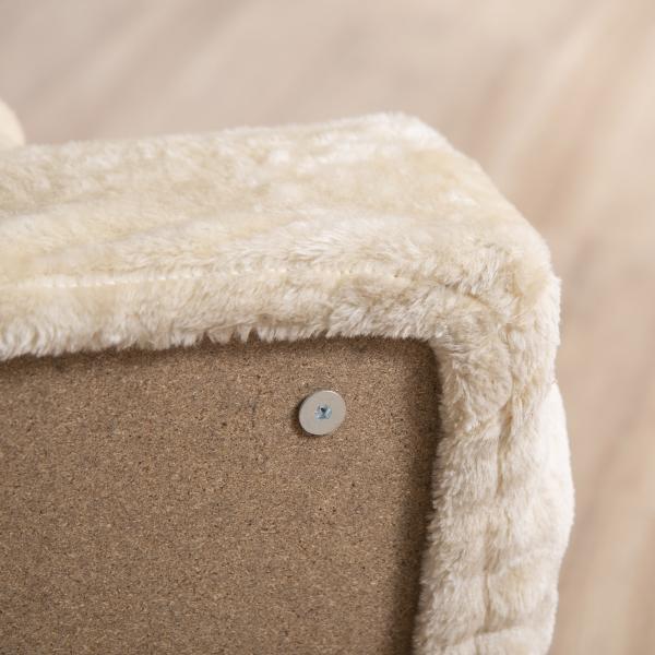 Escada para Animais de Estimação com 4 Degraus 2 em 1 com Capa Removível e Lavável Escada 60x35x44 cm Bege