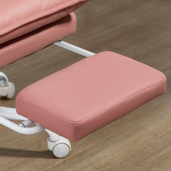 Cadeira de Escritório com 6 Pontos de Massagem e 5 Modos Reclinável com Função de Aquecimento 66x74x114 - 121,5 cm Rosa