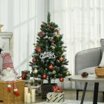 Árvore de Natal Artificial Nevada Altura 120 cm com 328 Ramos e Suporte Metálico Verde