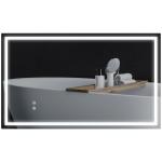 Espelho Casa de Banho com Luz LED 100x60 cm Espelho de Parede com Iluminação Anti - Embaciamento Brilho Ajustável e Interruptor Tátil
