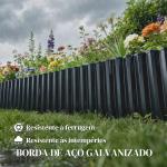 Cerca de Jardim Metálica 650x20 cm em Aço Galvanizado Resistente para Horta Pátio Terraço Relvado Cinzento Escuro