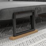 Sofá Cama Sofá Convertível em Cama de 2 Lugares Dobrável com Encosto Ajustável em 5 Níveis e 2 Almofadas 102x73x81 cm Cinza