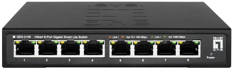 Switch 8 Portas 10/100/1000Mbps GES - 2108 - LEVEL ONE