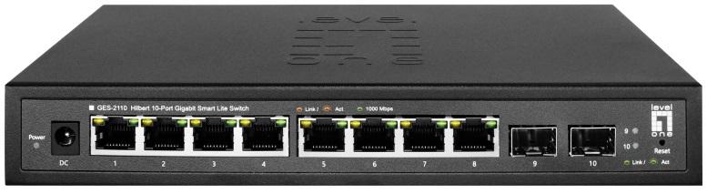 Switch 10 Portas 10/100/1000Mbps GES - 2110 - LEVEL ONE