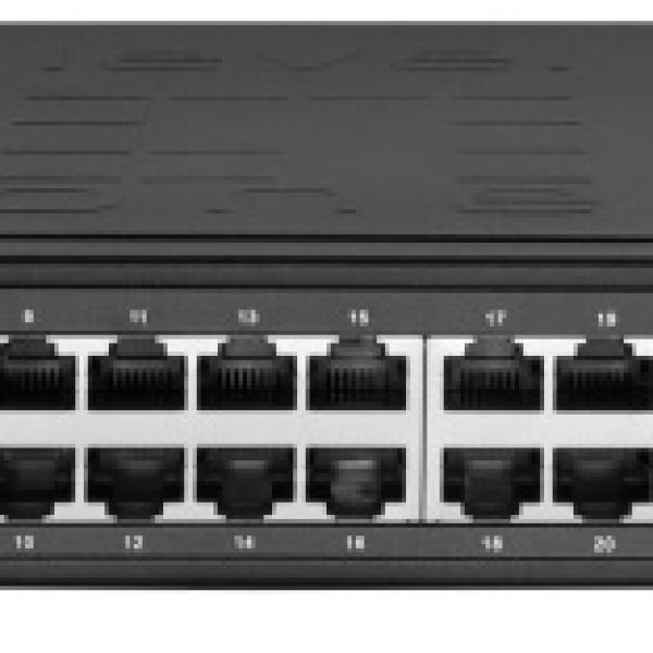 Switch de Rede Gerido L2 24P 10/100/1000Mbps + 2P SFP (Preto) - LEVEL ONE