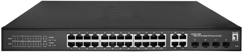 Switch 28 Portas 10/100/1000Mbps GES - 2128P - LEVEL ONE