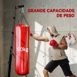 Suporte para Saco de Boxe de Pé Suporte para Saco de Boxe Dobrável com Altura Ajustável 170x90x182 - 225 cm Preto