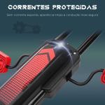 Kart a Pedais para Crianças 5 - 12 Anos com Assento Ajustável Pneus Insufláveis Amortecimento e Travão de Mão 121x58x61cm Vermelho