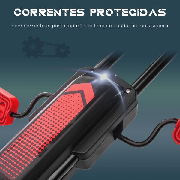 Kart a Pedais para Crianças 5 - 12 Anos com Assento Ajustável Pneus Insufláveis Amortecimento e Travão de Mão 121x58x61cm Vermelho