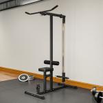 Máquina de Musculação Estação de Treinamento com Poleia e Assento Ajustável em Altura para Treinamento em Casa Academia Escritório Carga Máxima 100kg 107x120x190cm Preto