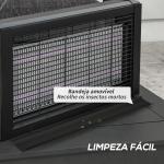 Lâmpada Anti - Mosquitos com Luz LED Mata Mosquitos Elétrico 8W Efetivo para 60 m² com Corrente para Interior Jardim Terraço Pátio 49x6x25 cm Preto