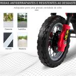 Mota Elétrica para Crianças Bateria 6V para Crianças acima de 3 Anos com Rodas de Apoio 102x53x66 cm Vermelho e Preto