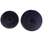 Conjunto de 4 discos de peso de 5 kg e 10 kg com orifício de Ø25 mm preto