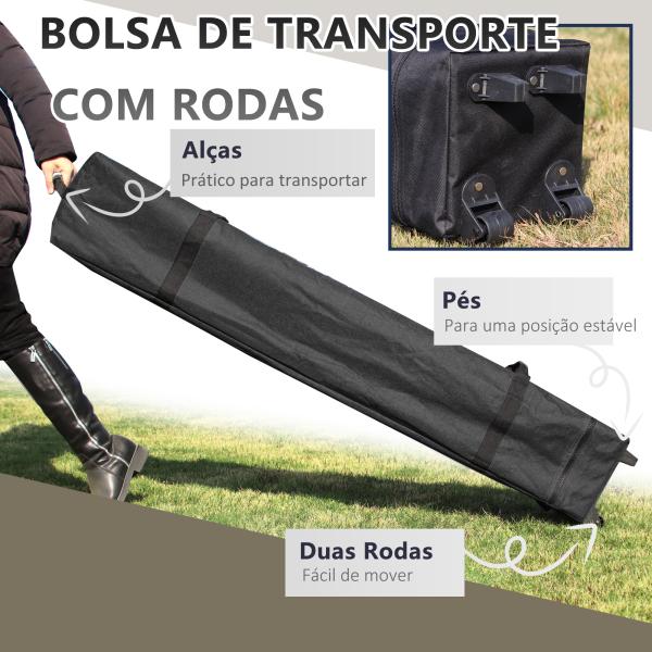 Tenda Dobrável Pop - UP 3,92x3,92x2,83 m com Altura Ajustável Proteção UV50+ Rede Mosquiteira e Bolsa de Transporte Bege e Marrom