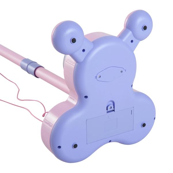 Piano Infantil 37 Teclas Teclado Eletrônico Brinquedo Educacional para Crianças + 3 Anos com Microfone Banco de Luzes e 22 Canções USB/MP3 Karaokê Rosa