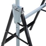 Conjunto de 2 Cavaletes Telescópicos Dobráveis com Altura Ajustável Cavaletes de Serra de Aço para Mesa de Trabalho Carga 200kg 68x58x80 - 130cm Preto