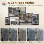 Conjunto de Poltrona Baloiço com Apoio para os Pés Poltrona Relax com Almofada Acolchoada e Anti - Tombo 64x89x90 cm Cinza