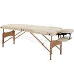 Marquesa de Massagem Dobrável Marquesa com Altura Ajustável 61 - 87 cm para Utilização Profissional 185x60 cm Creme
