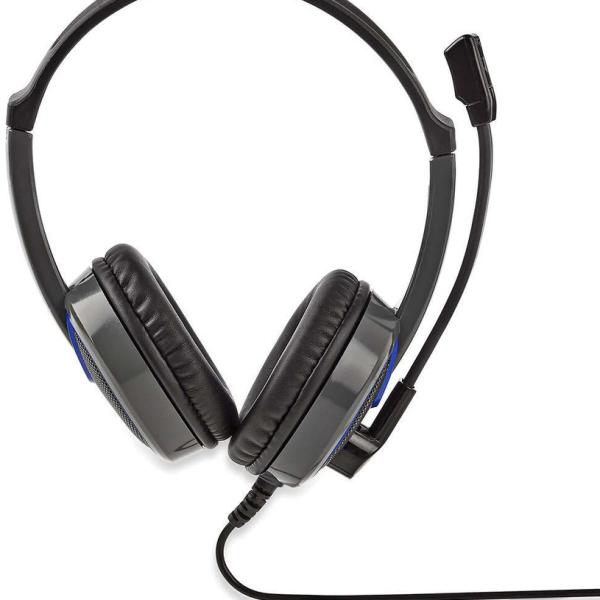 Auscultadores Headset Gaming GHST200BK c/ Micro e Fios (Preto) - NEDIS