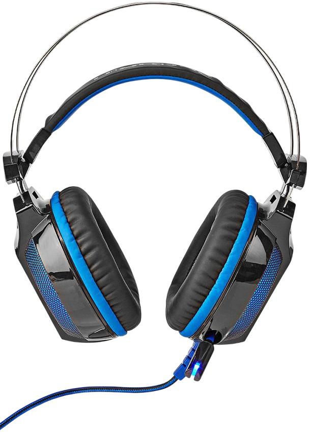 Auscultadores Headset Gaming Wradrin GHST500BK c/ Micro USB (Preto/Azul) - NEDIS
