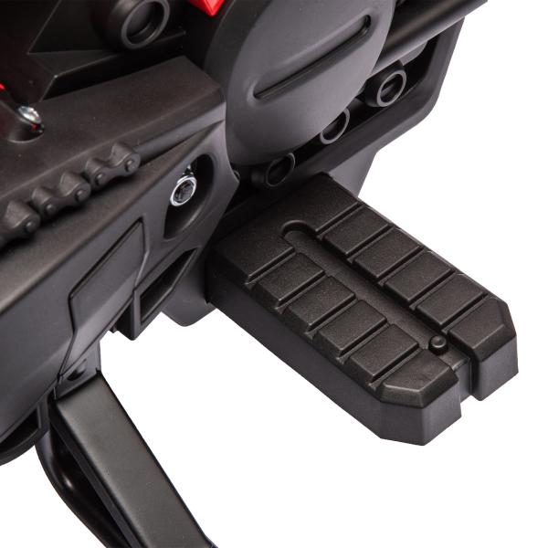 Mota Elétrica para Crianças Moto a Bateria para Crianças 6V com Rodas de Treino e Buzina 105x57x62 cm Vermelha
