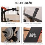Banco de Pesos Multifuncional Banco de Musculação com Encosto Ajustável Suporte de Barras para Fitness Treinamento Completo 175x139x127cm Preto