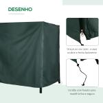 Capa para Móveis de Jardim Capa Protetora para Baloiços de Exterior com Zíper 205x124x164cm Verde