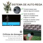 Conjunto de 2 Floreiras de Exterior Quadradas Elevadas Combinação Livre Floreiras para Jardim 50x50x46,5 cm Marrom