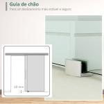 Porta de Correr de Vidro 77,5x205 cm Porta de Correr de Vidro com Trilho Translúcida
