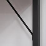 Secdretária Mesa de Computador com Pés Ajustáveis e Estrutura em Aço Secretária Estilo Moderno 120x60x73 cm Marrom Escuro e Preto