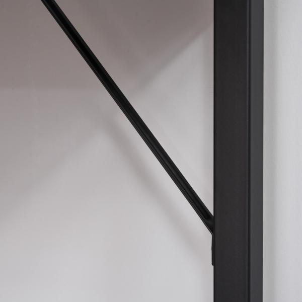 Secdretária Mesa de Computador com Pés Ajustáveis e Estrutura em Aço Secretária Estilo Moderno 120x60x73 cm Marrom Escuro e Preto