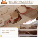 Gaiola de madeira para hamsters e outros pequenos roedores Casa para animais de 2 níveis 60x35x42cm