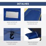 Tenda de Praia Dobrável Tenda de Campismo Pop - up para 1 - 2 Pessoas com Bolsa de Transporte 220x173x120 cm Azul Escuro