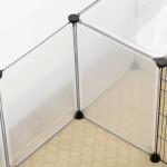 Cerca para Animais DIY com 20 Painéis e Esteira Parque para Pequenos Animais para Porquinhos - da - Índia e Ouriços 175x70x45 cm Branco