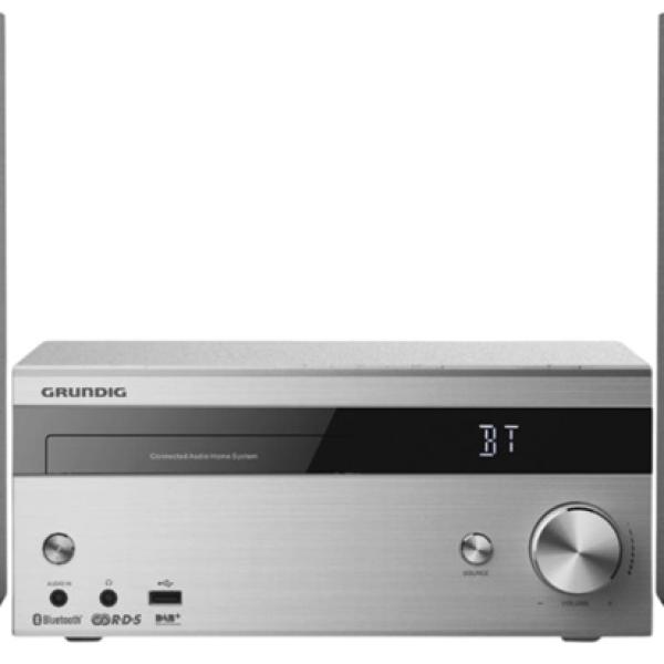 Micro Aparelhagem CMS 4000 BT DAB+ 100W (Preto/Prateado) - GRUNDIG