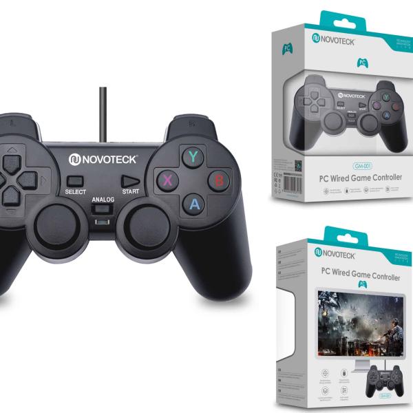 Comando de Jogo com Fio NOVOTECK GM - 001 para PC - Precisão e Conforto para Gamers