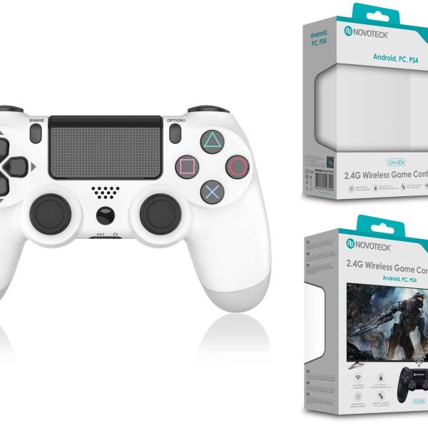 Comando Jogo PS4-PC-Android Branco Sem Fio 2.4G GM-004